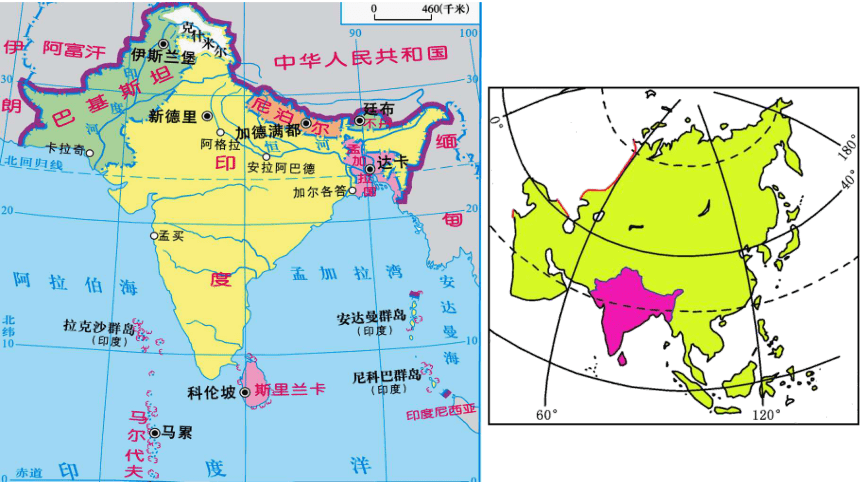 南亚地形分布图片