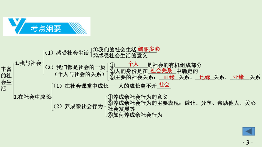 2021年中考道德与法治一轮复习课件八年级上册第一课丰富的社会生活22