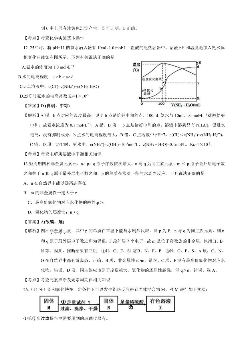 齐鲁名校教科研协作体山东省、湖北省部分重点中学2017届高三下学期高考冲刺模拟（四）化学试题 Word版含答案