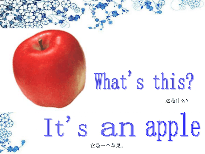 Lesson 7 It’s an apple 课件