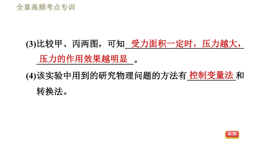 沪粤版八年级下册物理习题课件 第8章 全章高频考点专训  专训2  压强的探究与测量（43张）