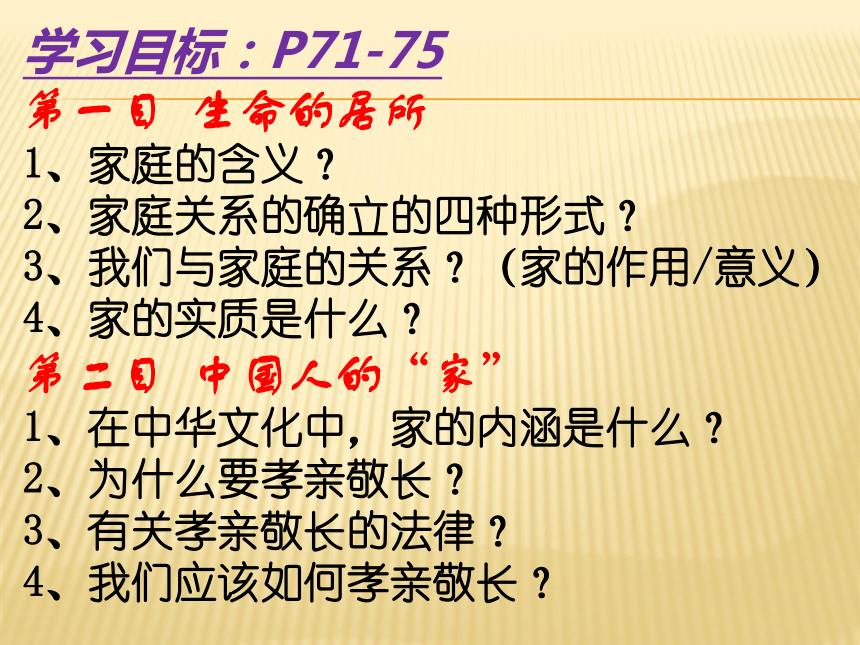 7.1 家的意味 课件(共24张PPT)