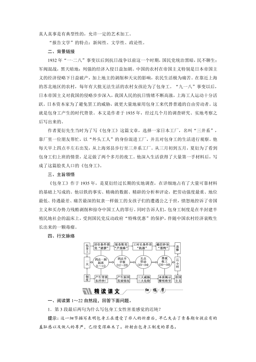 《创新方案》2013-2014学年高中语文人教版必修一同步课堂名师章节精讲：第11课 包身工（20页，领读、深度、精读）