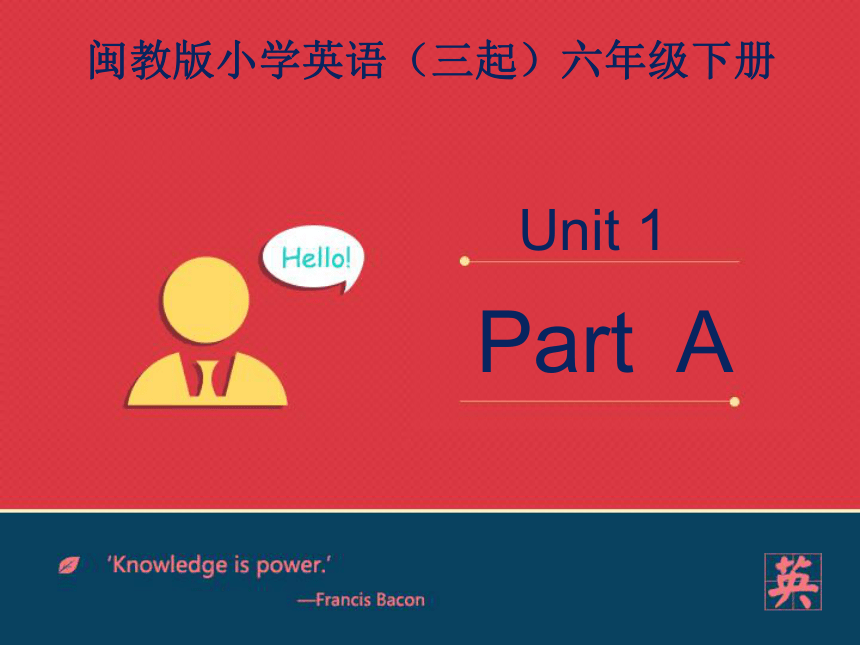 闽教版 小学英语六年级下册 Unit 1 Winter Activities   PartA