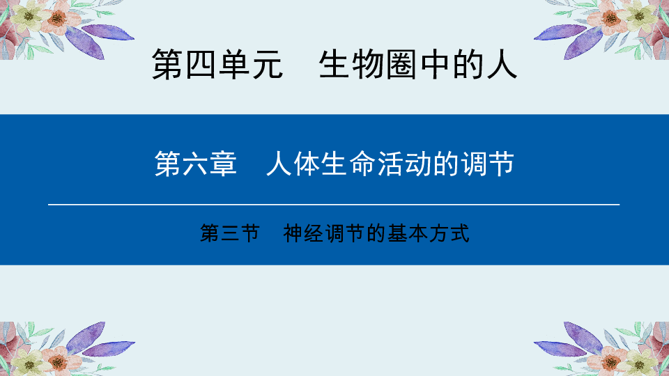 人教版（新课程标准）七年级下册第四单元第六章第三节 神经调节的基本方式 课件（41张PPT）