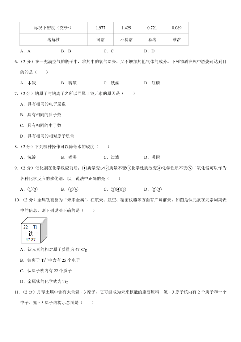 2020-2021学年安徽省马鞍山市雨山区花园中学九年级（上）期中化学试卷（解析版）