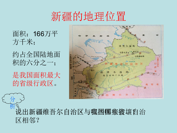 沪教版地理七年级上册中国区域篇（上） 1.1新疆维吾尔自治区   课件(共29张PPT)