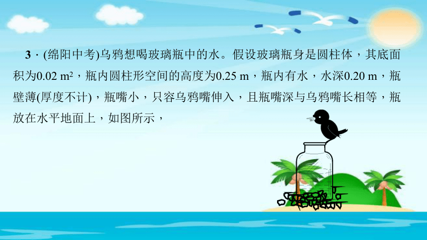 2018年春八年级下册物理专题训练课件：三　公式p＝F、S和p＝ρgh的应用