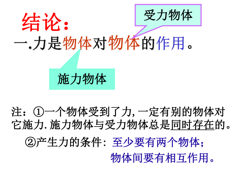 人教版初中八年级下册物理第七章力第一节力 (共49张PPT)