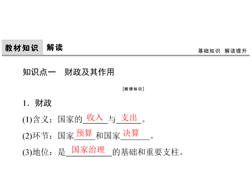 政治必修Ⅰ人教新课标8.1国家财政课件（39张）