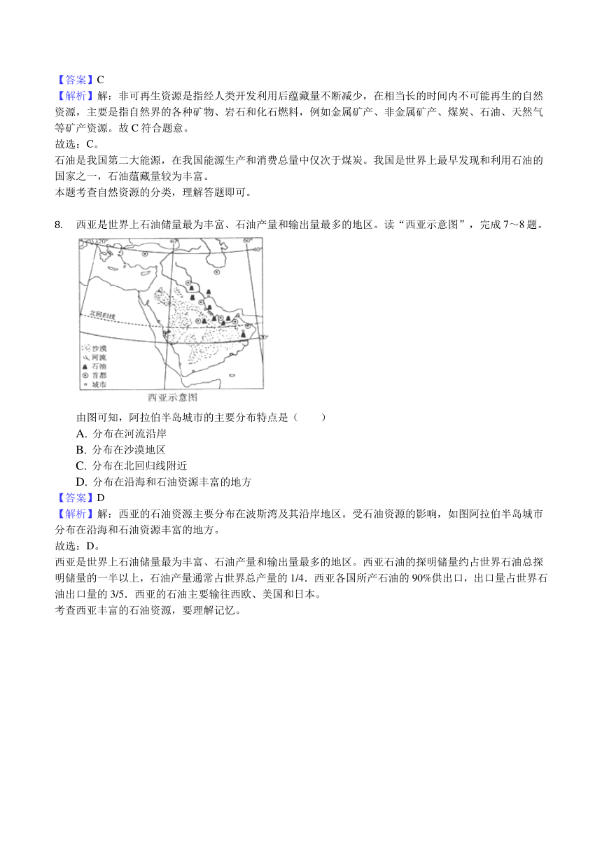 山东省菏泽市2018年中考地理试题(word版，含解析）