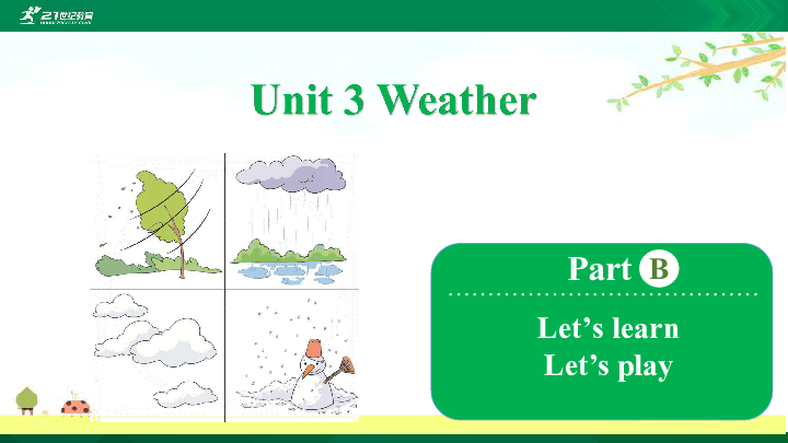 Unit 3 Weather   Part B  Let’s learn & Let’s play  课件