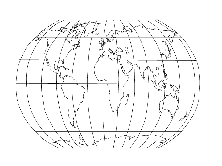 世界及各大洲空白地图 （共58张幻灯片）