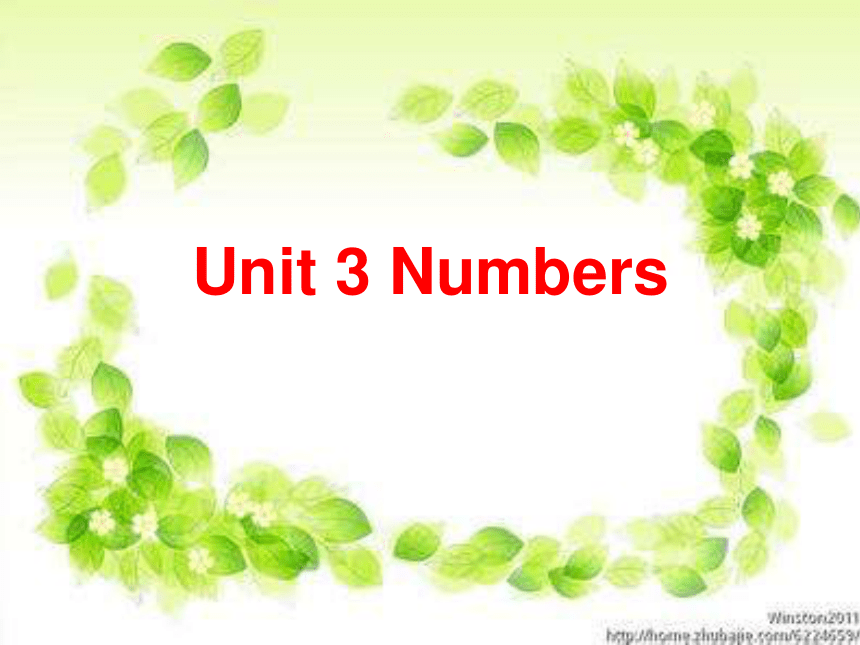 英语四年级上join版Unit3 numbers课件