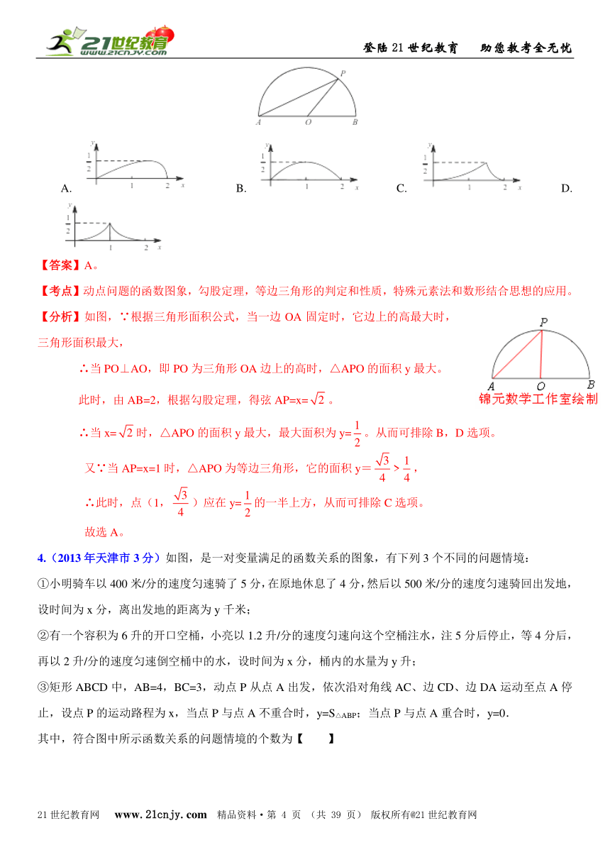 【备战2014中考数学专题汇编】专题18：高频考点剖析之函数之数量和位置变化、平面直角坐标问题