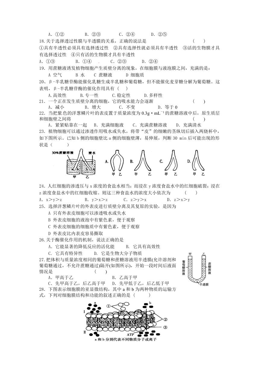 河北省唐山市开滦二中2012-2013学年高二10月月考生物试题