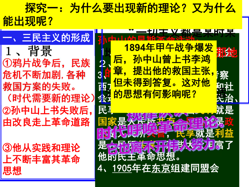 2017-2018学年人教版高二历史必修3 三民主义的形成和发展 课件（共29张）