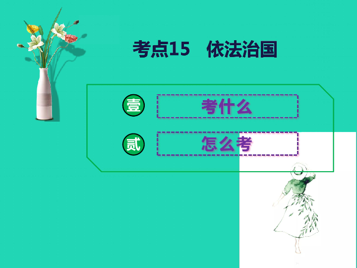 2019年中考道德与法治二轮复习考点15  依法治国   课件（44张PPT）