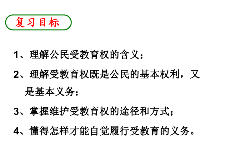 公民受教育的权利与义务(考点20)