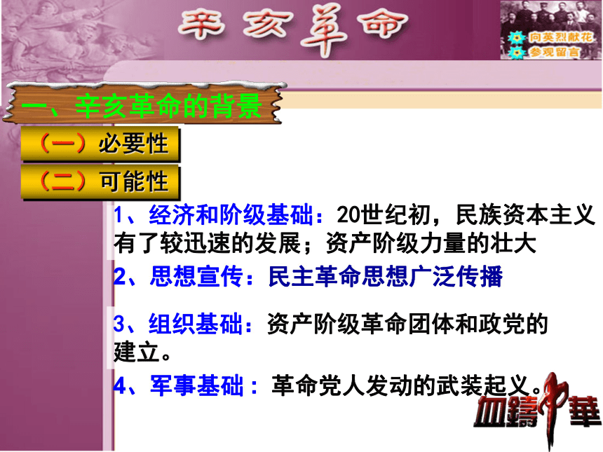 历史课件：人民版必修一专题三第二课 辛亥革命（共35张PPT）