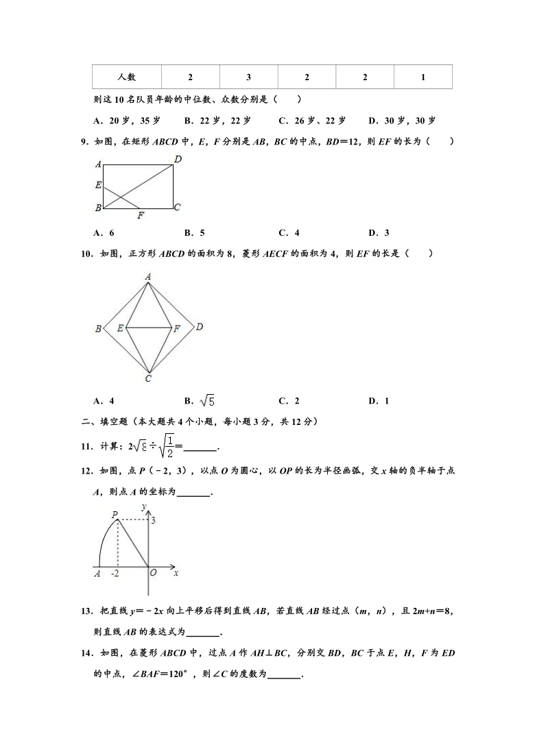 2019-2020学年陕西省渭南市韩城市八年级下学期期末数学试卷 （word，解析版）