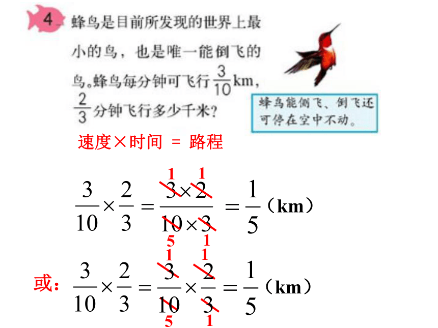 数学六年级上人教版1分数乘分数 课件 (共22张PPT)