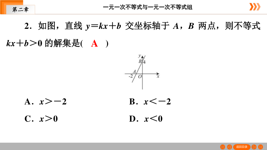 数学北师大版八年级数学北师大版下册2.5　一元一次不等式与一次函数(1)（共22张ppt）