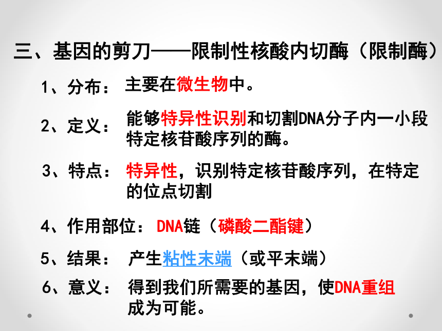 高中生物浙科版选修三第一章第一节工具酶的发现和基因工程的诞生（30张PPT）