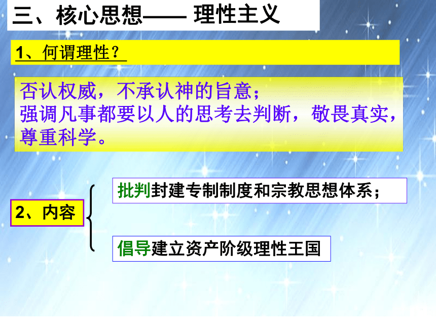 广东省高明实验中学高中历史必修三岳麓版课件：第14课 理性之光 （共27张PPT）