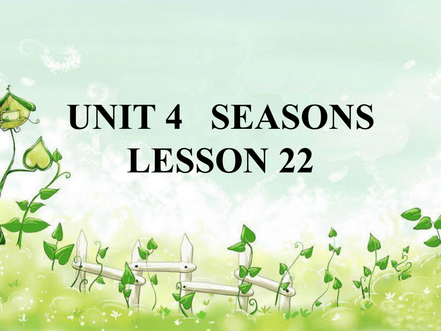 Unit 4 Seasons Lesson 22 课件
