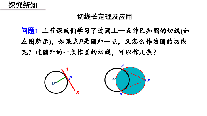 人教版数学九年级上册24．2．2 直线和圆的位置关系（3）课件（共34张PPT）