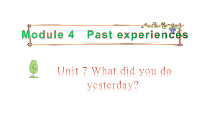 Module 4 past experiences Unit 7 第2课时课件(共15张PPT)