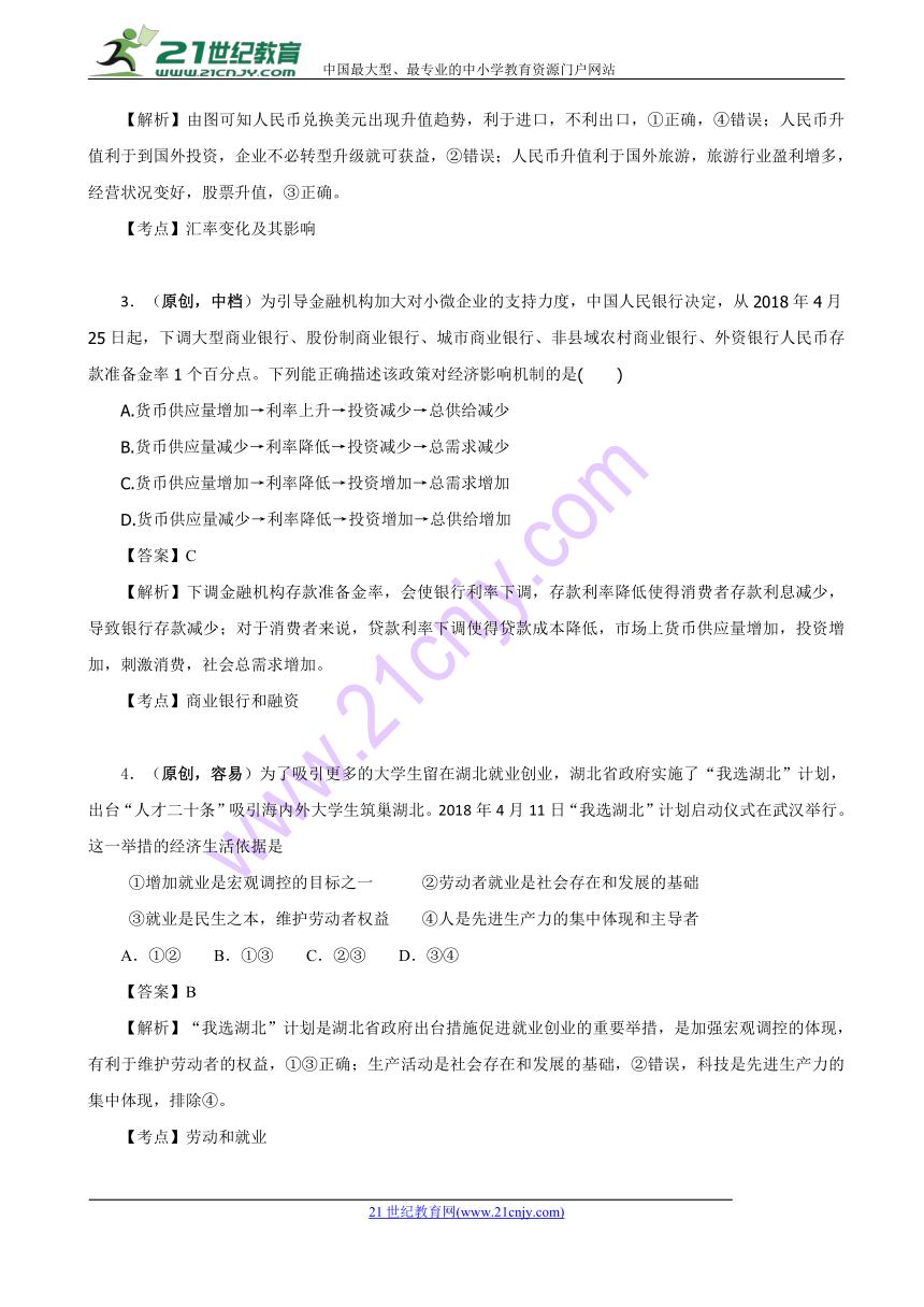 齐鲁名校教科研协作体山东、湖北部分重点中学2018年高二（高三新起点）联考政治试题word解析版