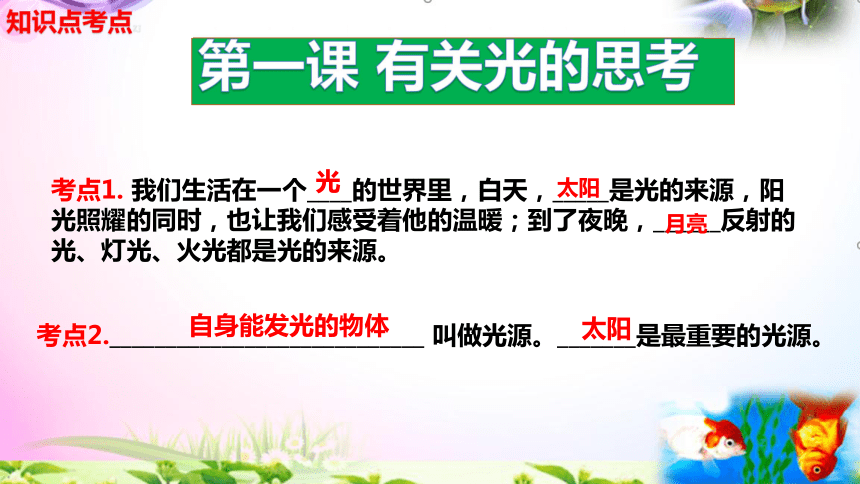 1有关光的思考-知识点考点课件(14张ppt)