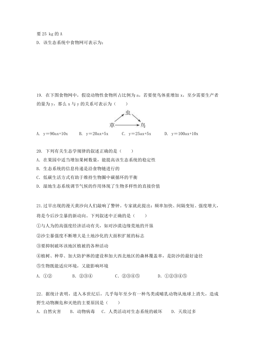 安徽省淮南第二中学2017-2018学年高二下学期期中考试生物（理）试题