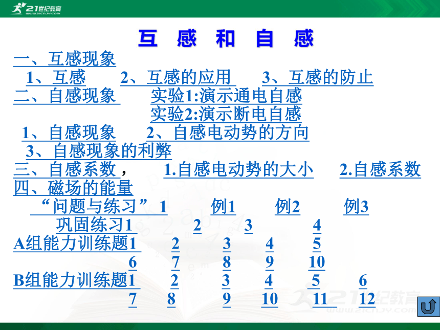 高中物理选修3-2第四章电磁感应-6.互感和自感（课件）