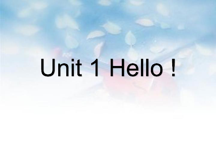 Unit1 Hello!(第2课时） 课件（13张PPT）