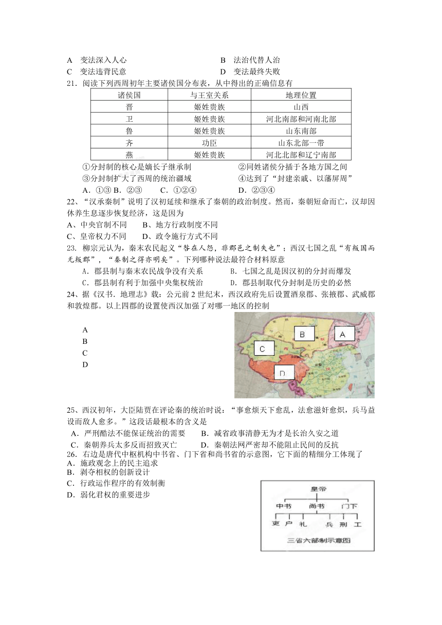 上海市上海理工大学附属中学2012-2013学年高二上学期期末考试历史（选修）试题