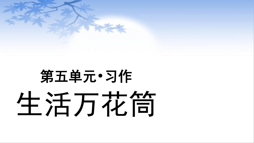 部编版四年级语文上册第5单元习作生活万花筒课件共18张ppt