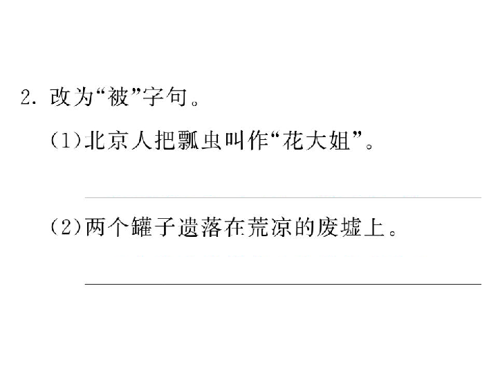 三年级下册(2018部编）期末复习小专题：专题2句子习题课件（13张PPT)