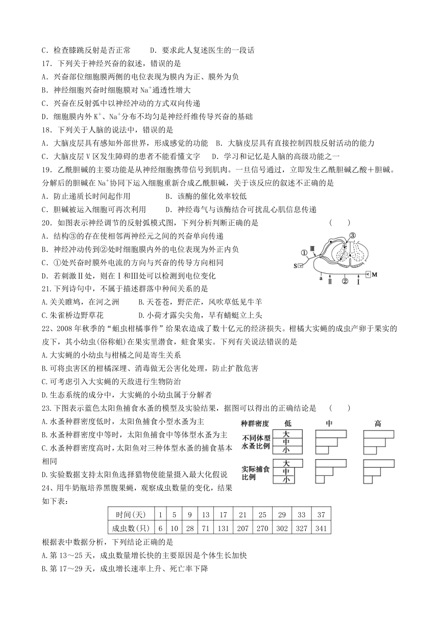 四川省成都外国语学院2017-2018学年高二上学期12月考试题生物