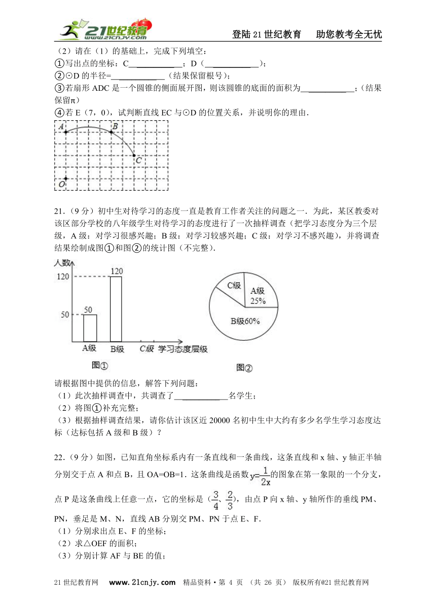 2014年河北省中考数学模拟试卷（解析版）