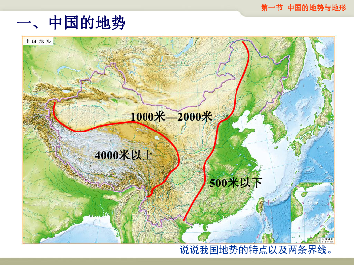 中图版七上地理 3.1 中国的地势与地形 课件45张PPT