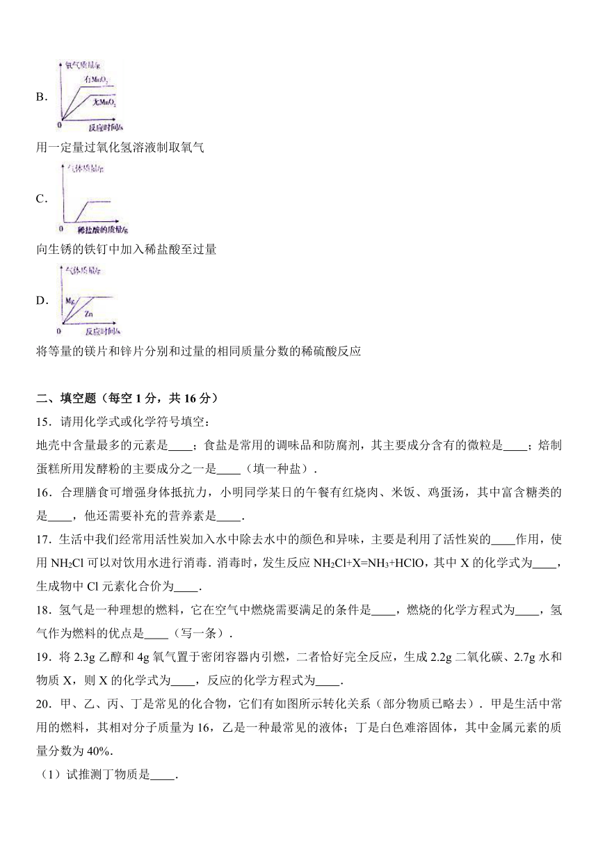 河北省石家庄市柘城实验中学2016-2017学年九年级（下）第一次月考化学试卷（解析版）