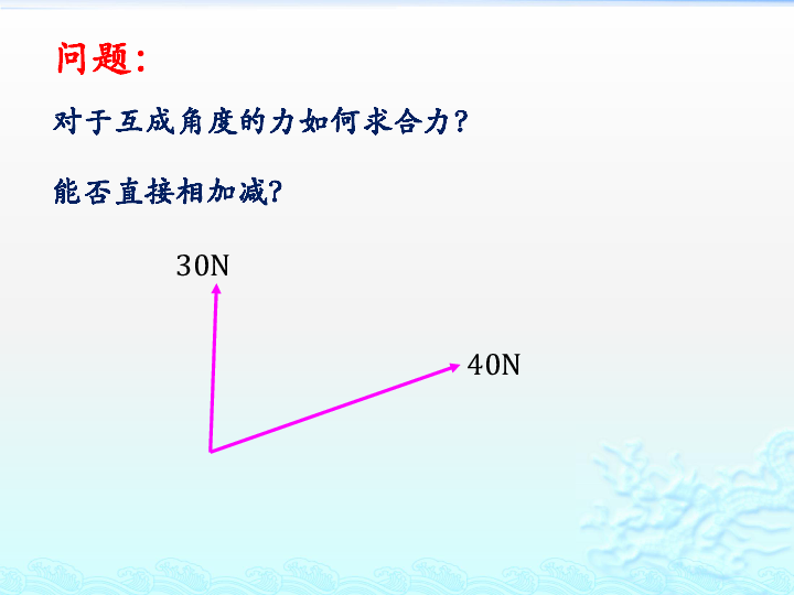 教科版高中物理必修一 2.5 力的合成课件 共20张PPT