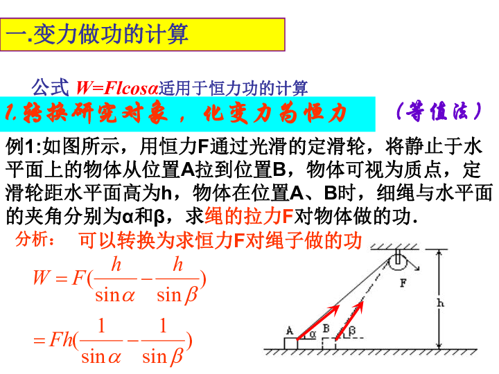 人教版高一物理必修二第七章机械能守恒定律 7．2功 课时2（17张PPT）课件