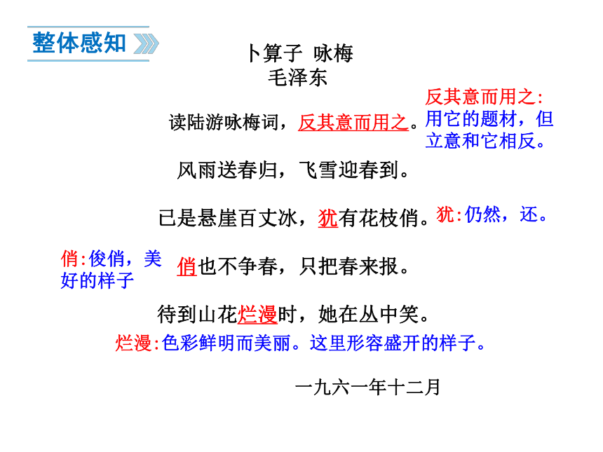 25.2 卜算子 咏梅 课件