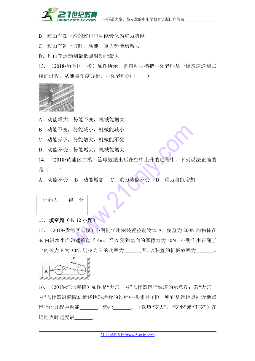 2017-2018学年沪科版物理八年级下第十章机械与人单元测试题（解析版）