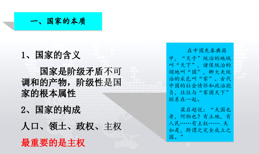 2021-2022学年高中政治统编版选择性必修一当代国际政治与经济 1.1国家是什么 课件(共15张PPT)