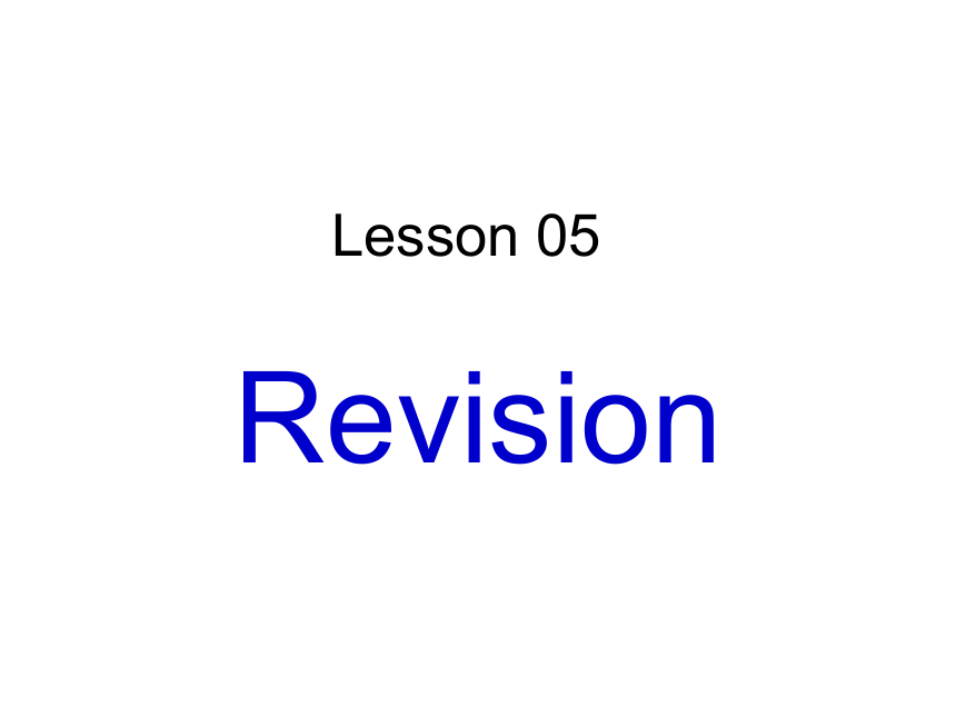 Lesson 5 Revision 课件